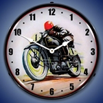 Vintage Motorcycle Street Racer LED Backlit Clock